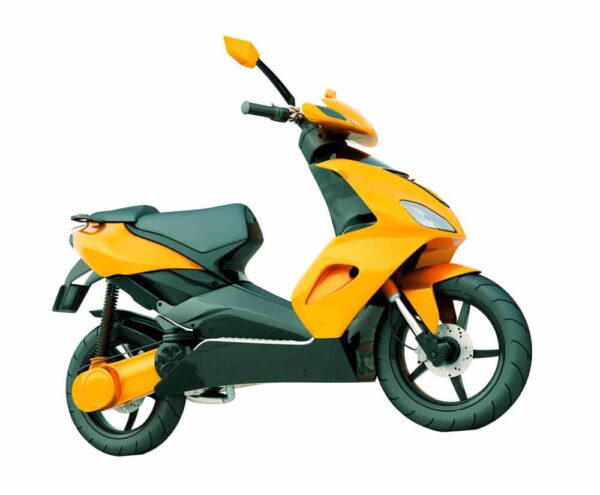 Scooter électrique jaune en leasing