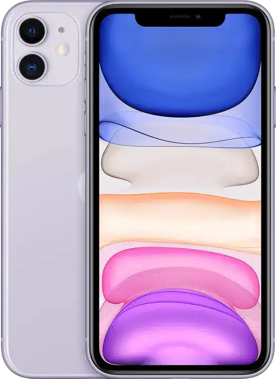 un iphone 11 violet en location