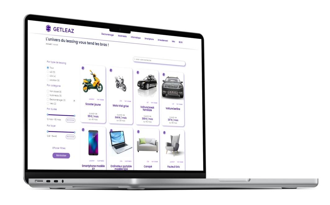 Plateforme dédiée au leasing