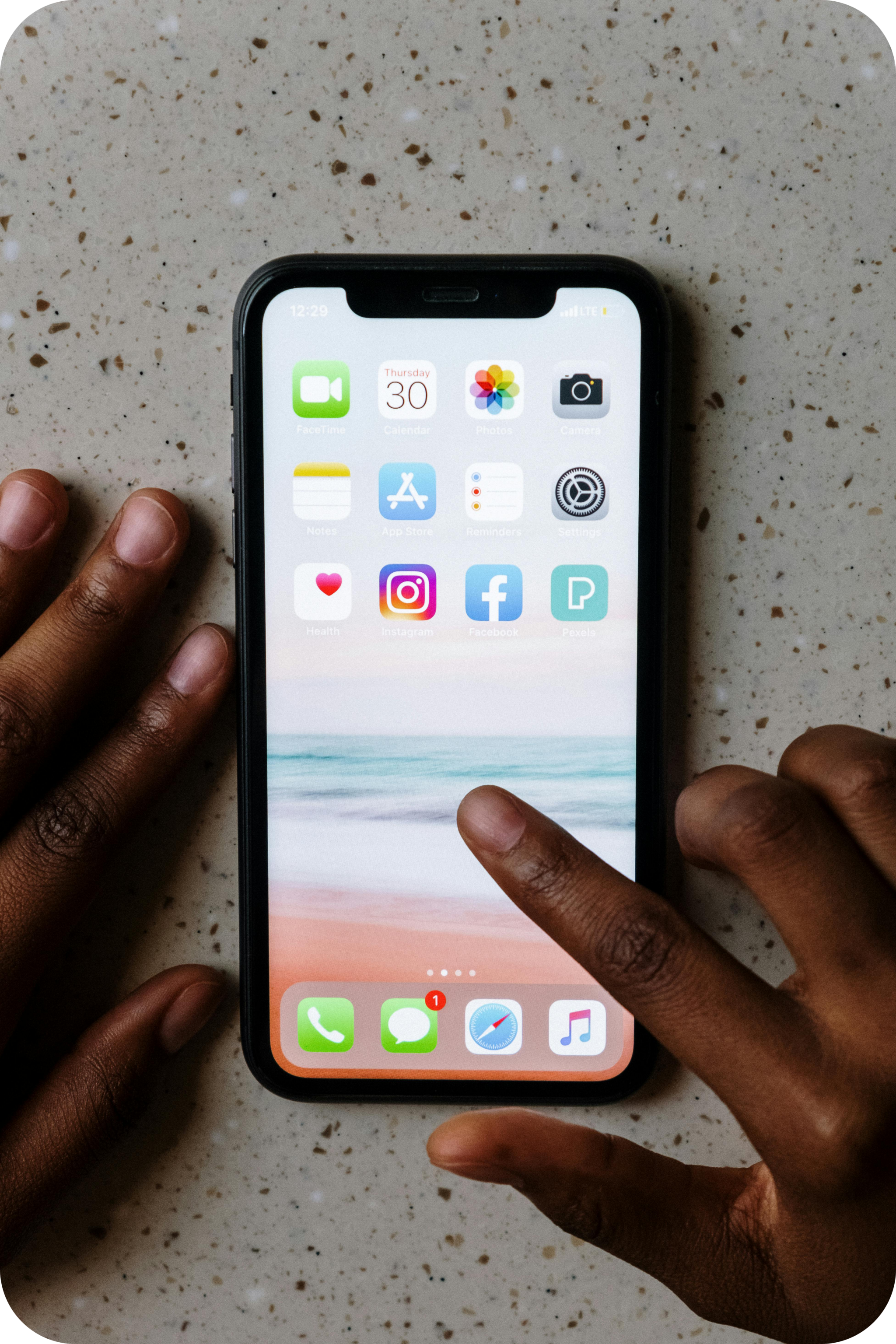 Un écran de téléphone